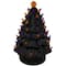 14.75" Black LED Ceramic Halloween Tree with Pumpkin